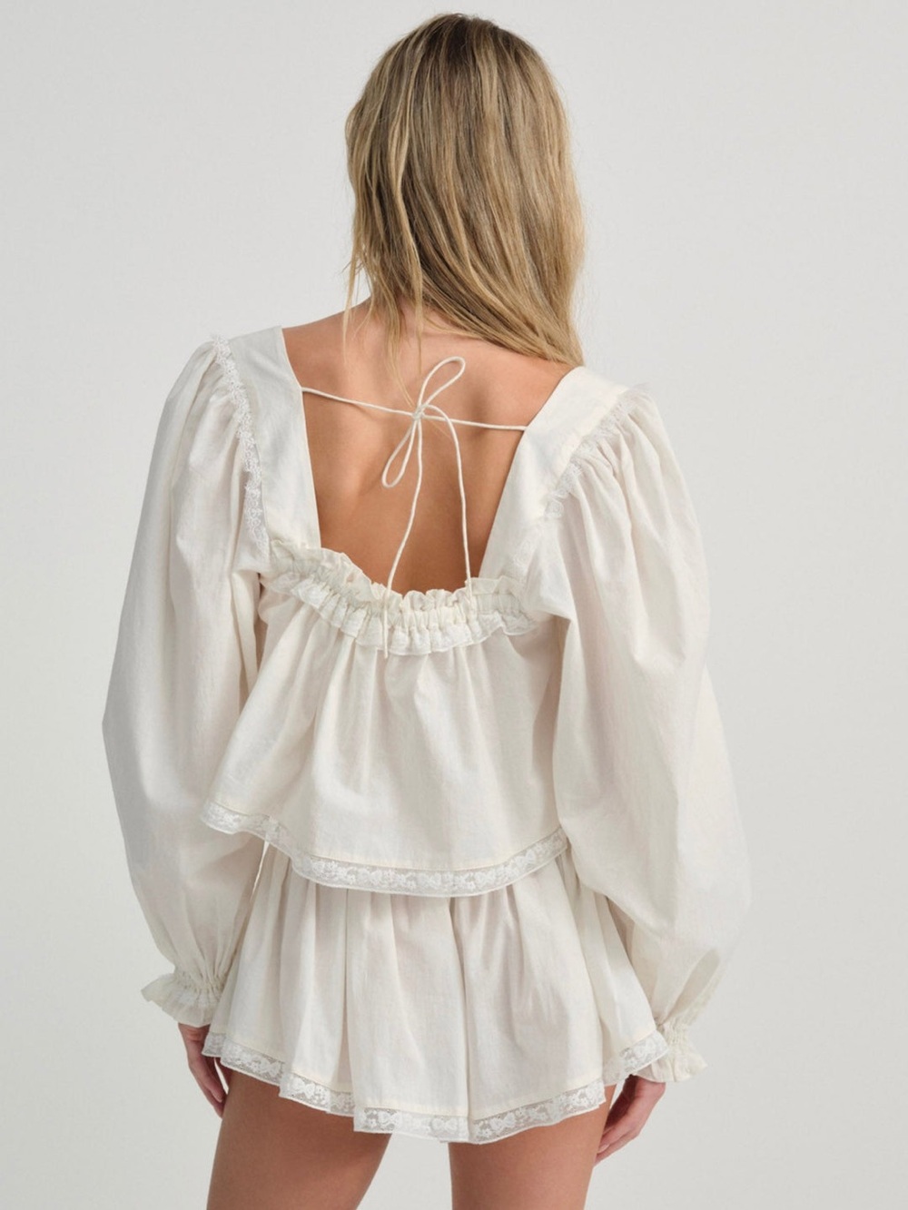 For Love & Lemon Cotton Lace Shorts - Picture 2 of 4
